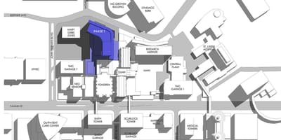 Метадысцкая бальніца Х'юстана карце