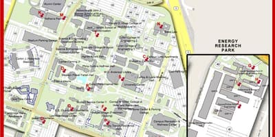 Карта універсітэта Х'юстана